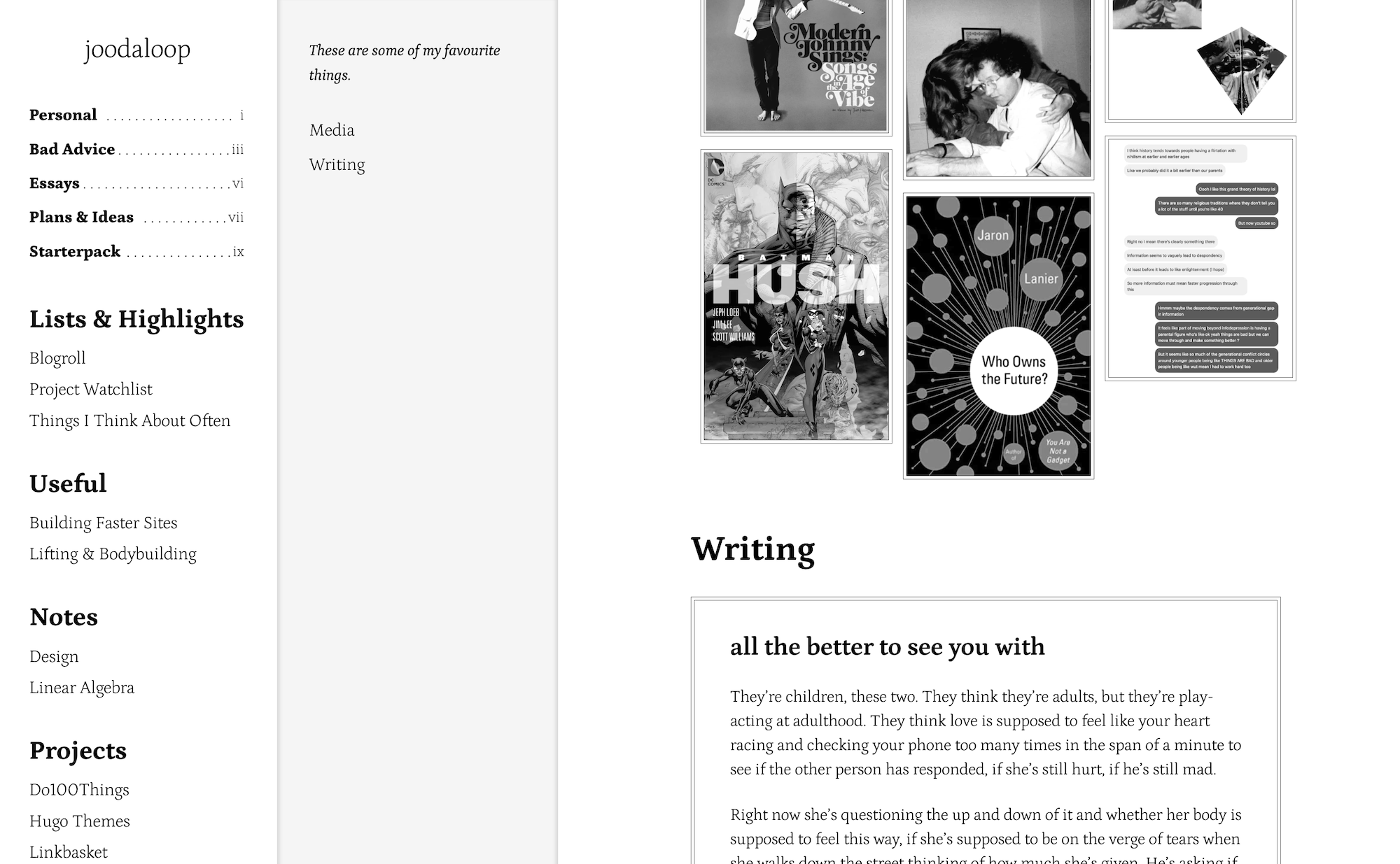 Screenshot of joodaloop.com v2